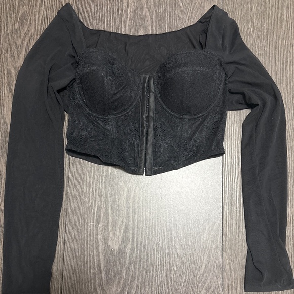 Black Corset with Mesh back - Picture 1 of 2